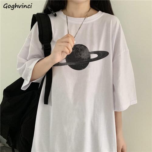 T-shirts Women Print Preppy Style Simple Baggy Trendy Popular Holiday All-match Korean Retro Newest Tops Hot Selling Leisure Ins