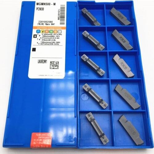 10PCS high quality MGMN500 M PC9030 5mm separate slotted carbide blade metal lathe tool CNC machine tool cutting tool MGMN 500