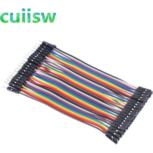 40pcs/lot 10cm 2.54mm 1pin Female to Male jumper wire Dupont cable Dupont line