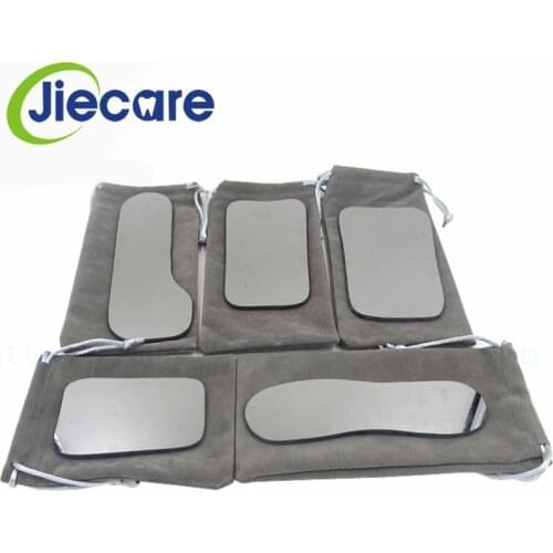 5pcs/Set Dental Material Dental Photographic Glass Mirrors Intraoral Orthodontic Rhodium Occlusal Double Side Mirrors