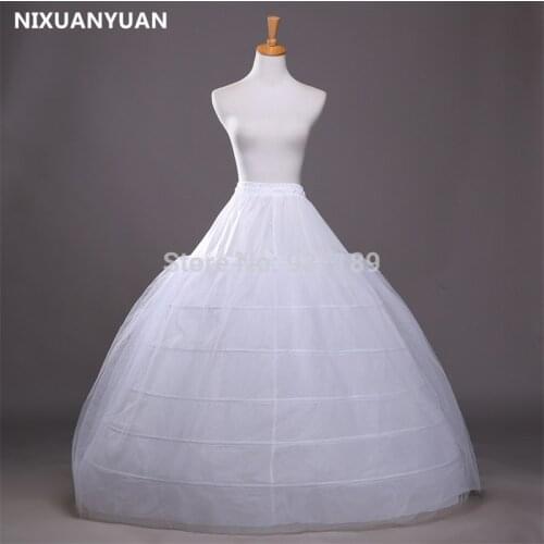 6 Hoops For Ball Gown Petticoats White Petticoat Crinoline Underskirt Big Ruffle Wedding Accessories Tulle Underskirts