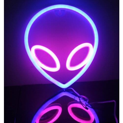 Alien Neon Signs Special LED Night Light Wall Decor Battery or USB Powered for Home Bedroom Bar UD88