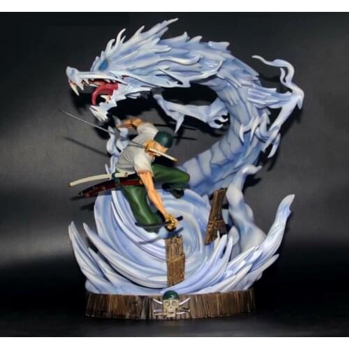Anime One Piece Roronoa Zoro Tornado Battle Ver. GK PVC Action Figure Statue Collectible Model Big Size Zoro Toys Doll 33cm