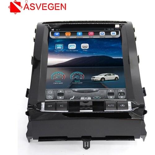 Asvegen Vertical Tesla Screen Android 6.0 Car Radio Multimedia DVD Player Radio GPS Navigation For Toyota Land Cruiser 2012-2015
