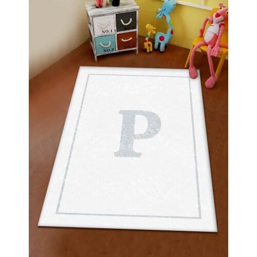 White grey P letter patterned modern carpet runner round carpet kitchen carpet free shipping soft tissue bedroom living room