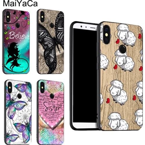 Butterfly Mandala Sheep floral For POCO X3 F2 Case For Redmi Note 9 Pro 8 7 8T 9S 9A 9C For Mi Note 10 Lite 9T A3 Coque