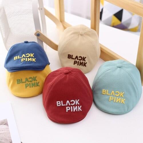New Kids Hat Cap Embroidery Letter Children Gentleman Caps Formal Party Berets For Boys Girls Bonnets 1 2 3 Years Beanies Hats