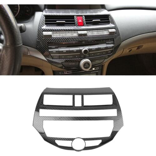 FOR Honda Accord 8th 2008-2012 carbon fiber console AC switch control frame trim