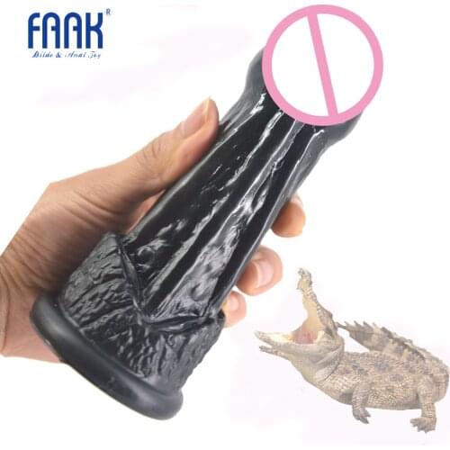 FAAK Animal dildo dildo sex toy for women stuffed stopper anus massage masturbate black dildo fake penis sex game toy