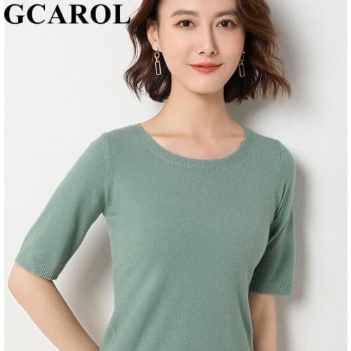 GCAROL Women's Silk T-Shirts