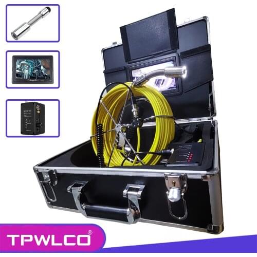 HD 1200TVL 120 Degree 23mm Camera Head 20-50m Pipeline Endoscope Darin Sewer Inspection Camera System With 7" LCD Screen