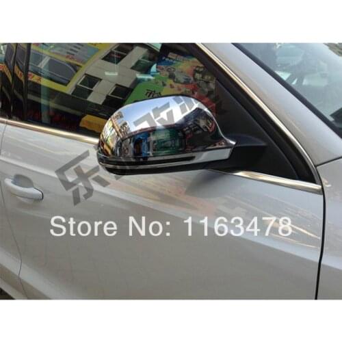 For Audi Q3 2013 2014 2015 2016 ABS Chrome Side Mirror Cover Trim