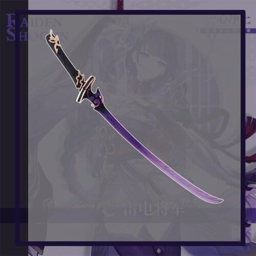 Game Genshin Impact Raiden Shogun Baal Cosplay Sword Broadsword Props Halloween Christmas Party Masquerade Anime Shows Weapons