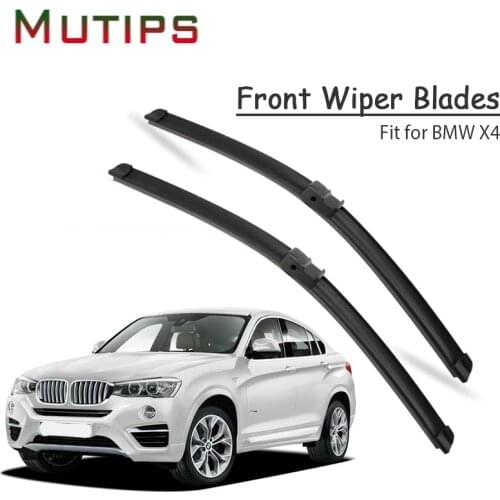 1Set Rubber Car Front Wiper Blade Kit For BMW X4 F26 X 4 Series 2017 2016 2015 2014 M Vehicle Original Insert Strip Accessories