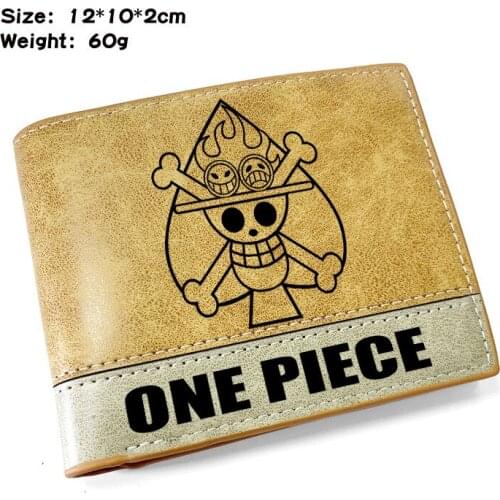 Anime Luffy Roronoa Zoro Short Two-fold Wallet Embossed Leather Men and Women Wallet Purse