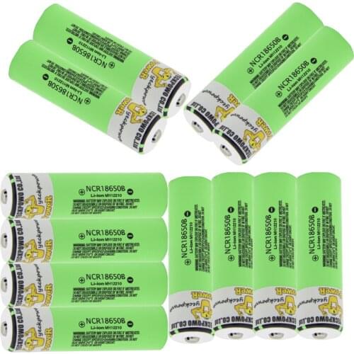 Moscow Warehouse fast delivery 18650 ncr18650b battery li-ion 3400mah 3.7V ion batteries rechargeable yeckpowo for flashlight