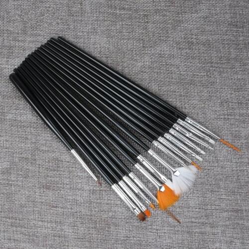 Aomily 15pcs/Set Cake Decorating Fondant Brush Set Food Paint Icing Cupcake Sugarcraft Baking Decorating Painted Nails Tools