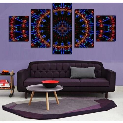 2016 New 3D view patterns dark spinning kaleidoscope oil painting For home decor Wall Art Picture Unframed gift free shipping