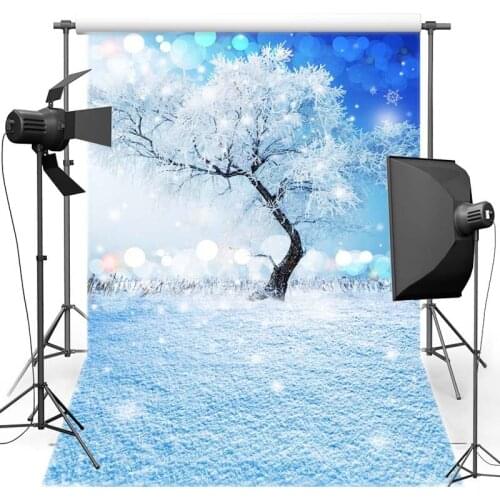 MEHOFOTO New Year Christmas Vinyl Photography Background For Baby Snowscape New Fabric Flannel Backdrop For Photo Shoot 6398