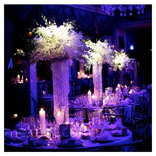 New style decorative flowers wedding home crystal floral stand for table centerpiece senyu01000