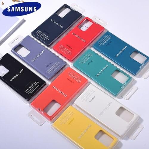 Original Samsung Note 20 Mobile Phone Liquid Silicone Case Full Protection Back Shell Cover For Galaxy Note 20 Ultra With Logo