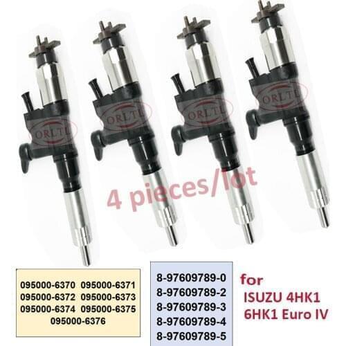ORLTL 095000-6370 6371 6372 6373 6374 6375 6376 Diesel Fuel Injector for ISUZU 4HK1 / 6HK1 Euro IV 4pc/lot