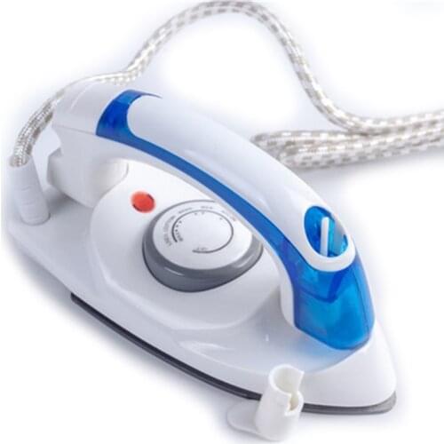 Portable Compact Size Mini Handheld Electric Baseplate Steam Iron Machine Foldable Handle Use with 3 Gears Temperature Control