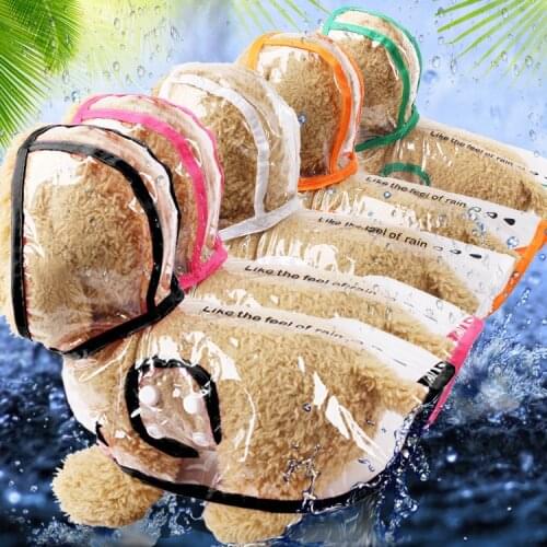 Pet Dog Puppy Transparent Rainwear Raincoat Pet Hooded Waterproof Jacket Clothes dog clothes dog rain coat