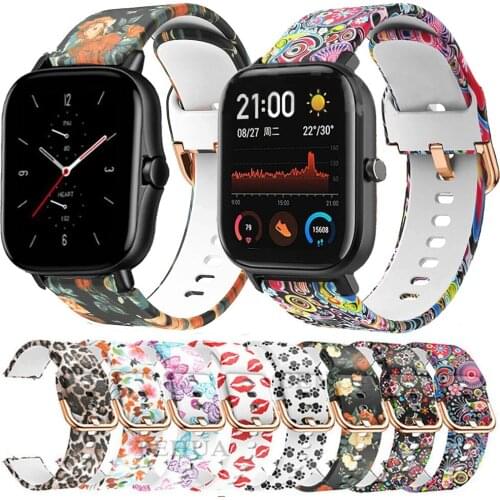 Silicone 20mm Wrist Band Strap For Huami Amazfit GTS 2 / Mini Smart Watch Band Sport Bracelet For Xiaomi Amazfit Bip S/BIP Lite