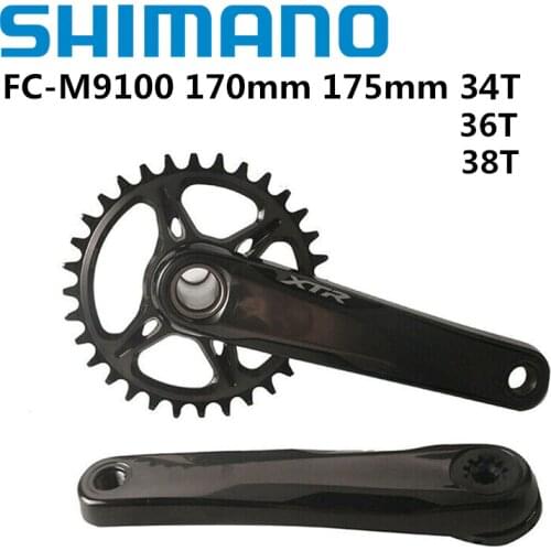 SHIMANO XTR M9100 170mm 175mm 32T 36T 38T 1x12 Speed Crankset For Mountain Bike MTB 12s BB93 Bottom Bracket Pedivela Original