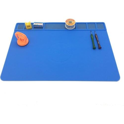 49x35cm 3 colors with Magnetic Screw Mat Section Heat Insulation Silicone Pad BGA Soldering Repair Station Maintenance Platform