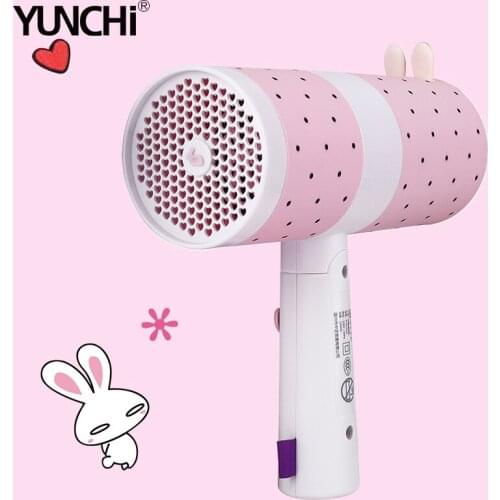 Foldable Hair Dryer Scented Flower Flavor Wind 2 Levels Adjustable Constant Temperature Tiny & Portable Detachable Easy to Clean