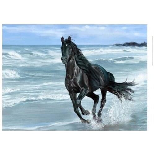 MODERN ABSTRACT HUGE WALL ART OIL PAINTING ON CANVAS -Horse+ FREE Gift