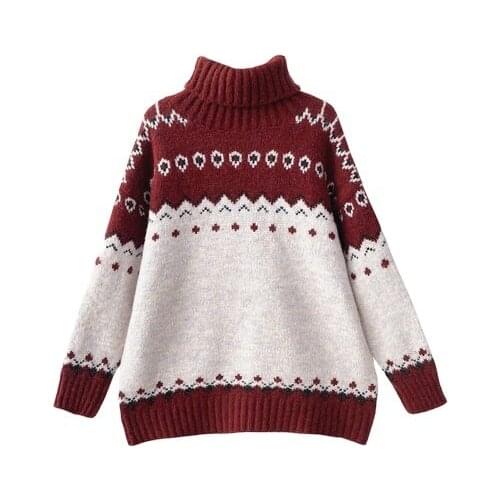 Sweater womens 2020 new thickened high collar womens Pullover