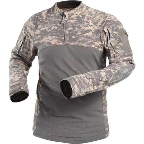 Tactics ACS-Type-II Camouflage Elastic Fabric Material T-Shirt Sports Elastic Long Sleeve