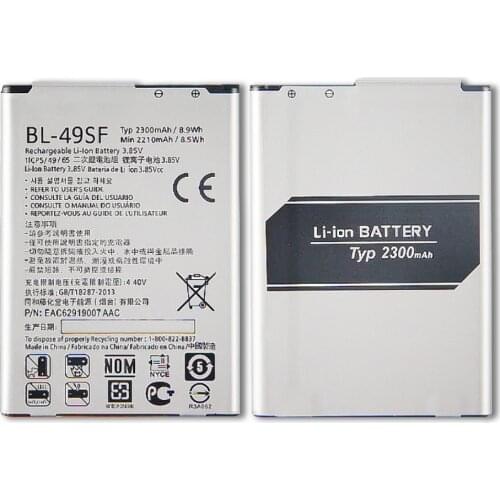 Phone Battery BL-49SF For LG H735T H525N G4mini G4 Beat G4S h736 Replacement Batteries 2300mAh