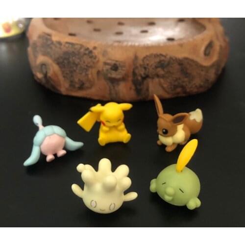 TOMY Genuine Gacha Pokemon Pikachu Regidrago Regieleki Gulpin Minun Plusle Hatenna Kubfu Eevee Milcery Cute Action Figure Toys