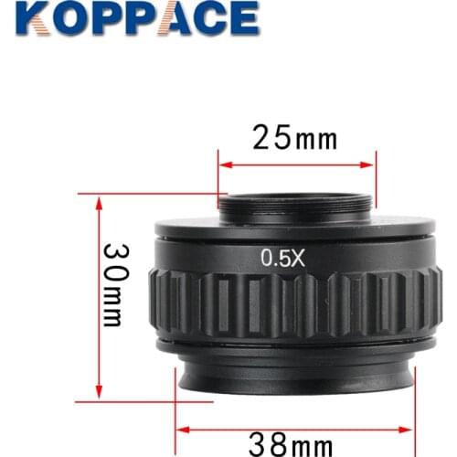 KOPPACE 0.5X CTV Trinocular Stereo Microscope C-Mount Interface 25mm Camera Interface Microscope Camera Adapters
