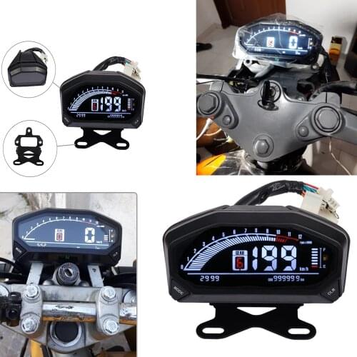 Universal Motorcycle Digital Speedometer Tachometer Dashboard Instrument Panel Meter LCD 12000 For YG150-23 Honda cbr125 125CC
