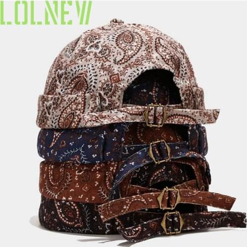 Women Vintage Sleeveless Hat Adjustable Cotton Docker Cap Literary Sailor Cap Hip Hop Hats 2021