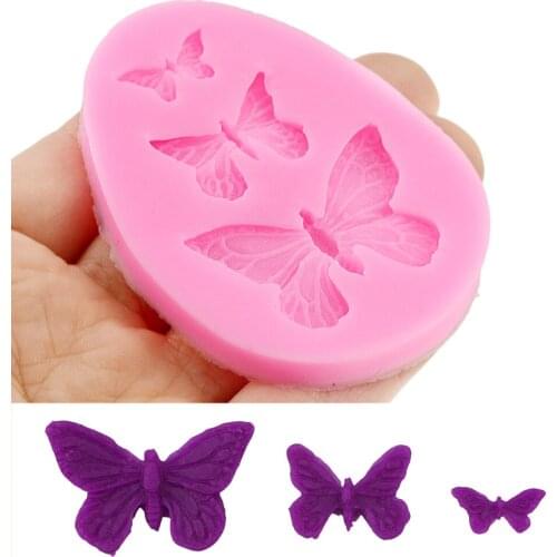 1Pc Butterfly Silicone Mold Fondant Cake Mold Soap Mould Backware Baking Cooking Tools Sugar Cookie Jelly Pudding Decor XB 162