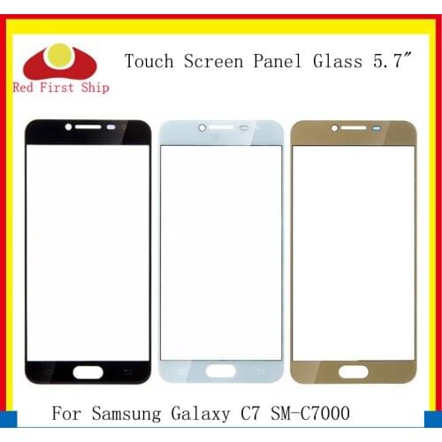10Pcs/lot Touch Screen For Samsung Galaxy C7 Touch Panel Front Outer Glass Lens C7 C7000 LCD Glass Touchscreen