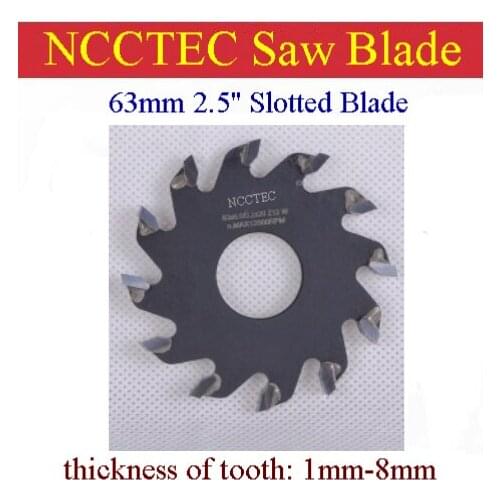 2.5'' 63mm wood aluminum carbide thick slotted blade | thickness of tooth 1-8mm | gangsaw to open a channel Alternate top bevel