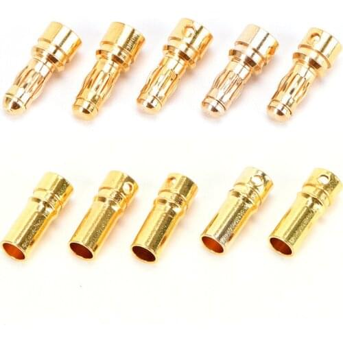 20 Pairs 3.5 mm Gold-plated Banana Plugs Engine Electronic Connectors Wholesale