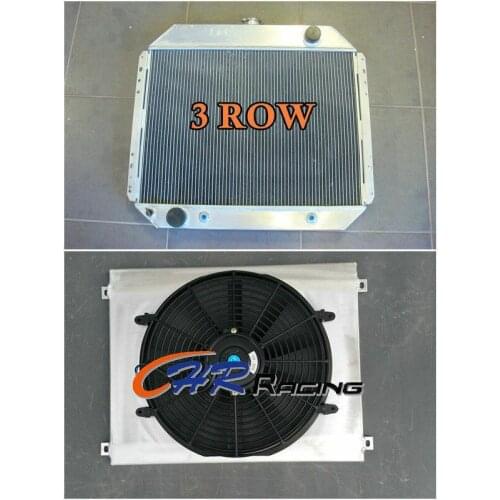 3 Row For FORD F100 F150 F250 F350 Bronco V8 67-81 Aluminum Radiator +Shroud+FAN