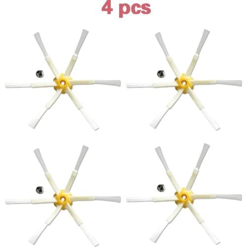 4x 6 with side comb for IROBOT Roomba 500 600 series 700 530 550 560 580 620 630 650 760 770 780 790 Sweeper robot parts replace