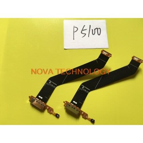 Novaphopat 5Pcs/Lot P5110 Charger Port Ribbon For Samsung Tab 2 10.1 P5100 USB Charging Flex Cable With Mic + tracking