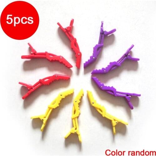 5Pcs Professional Women Hairdressing Crocodile Hair Clips Salon Haircut DIY Accessories for Hair Partition Hair Styling Tools
