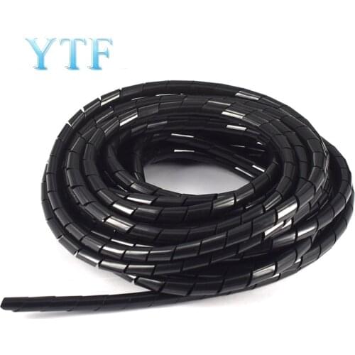 8mm 10M Spiral Cable Wire Wrap Tube Wind Harness Protection Belt Computer Manage