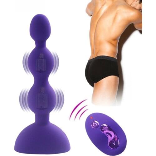 Anal Vibrator Sex Toys For Women Vibrating Anal Beads Plug 10 Speeds Prostate Massager Wireless Remote Control G-spot Vibration